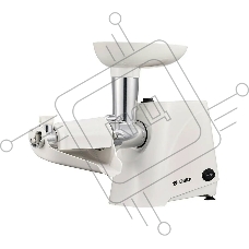 Мясорубка электрическая Delta DL-6101M белый, 2000 Вт, 1.8 кг/мин, реверс, защита от перегрузки, насадки - 4