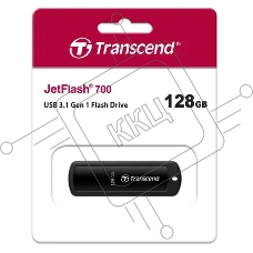 Флеш диск 128GB Transcend JetFlash 700 USB 3.0, Черный