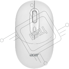 Мышь беспроводная Acer OMR301 белый, 1600 dpi, радиоканал, Bluetooth, USB, кнопки - 4