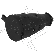 Розетка ЭРА RX10-B-IP44 каучуковая c заземлением 16А IP44 прямая черная