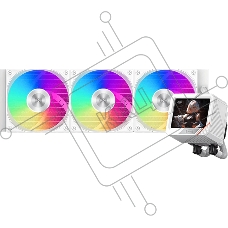 Система охлаждения PCCooler GT360 ARGB Display WH (310W, 360мм, LED temp., белый, ARGB/ Fans: 3x120мм, 99CFM, 41.5dBA, 3000RPM/ Pump 15dBA, 2600RPM, Rad thickness 27мм/ S: 1851, 1700, 1200, 115X, AM5, AM4)