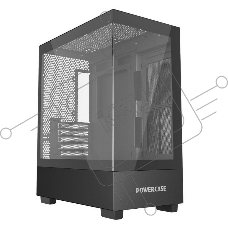 Корпус компьютерный Powercase Vision Micro M, Tempered Glass, чёрный, mATX  (CVMMB-L0)
