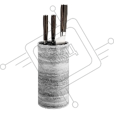 Подставка для ножей универсальная LARA LR05-103 Gray круглая Soft touch полипропилен