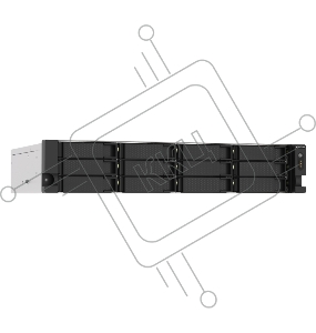 Сетевое хранилище без дисков SMB QNAP TS-1273AU-RP-8G NAS 12 HDD trays, 2x 2.5 GbE, rackmount, 2 PSU. 4-core AMD V1500B  2,2 GHz , RAM 8 GB (8 GB UDIMM DDR4 (1 x 8 GB) up to 32 GB (2 x 16 GB)). W/o rail kit RAIL-B02