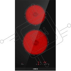 Варочная панель Gorenje ECT321BCSC, конфорок: 2 шт., стеклокерамика, независимая, черный