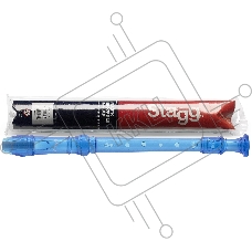 Блокфлейта STAGG REC-BAR/TBL сопрано, барокко аппликатура, материал пластик, цвет прозрачный голубой, в комплекте мягкий футляр и шомпол для чистки, размеры (в упаковке) 310х30х30 мм, вес (в упаковке) 0,1 кг