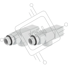 Набор дизайн-вентилей Royal Thermo CUBE, осевой (белый) 1/2