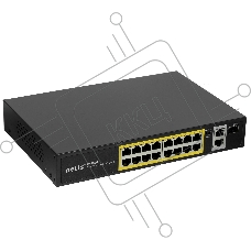 Коммутатор Netis P116GH, 16×100 Мбит/с PoE+ + 2×1 Гбит/с + 1×1 Гбит/с SFP, неуправляемый