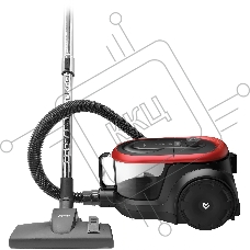 Пылесос Vitek VT-CV1880 черный/красный, 400/2000 Вт, уборка сухая, пылесборник контейнер 2,5 л
