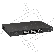 Коммутатор Бастион SKAT PoE-24E-2G v.2, 24×100 Мбит/с PoE++ + 2×1 Гбит/с Uplink, неуправляемый