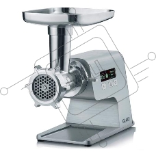 Мясорубка электрическая GRAEF FW 500 стальной, 2500 Вт, 2.5 кг/мин, реверс, защита от перегрева, насадки - 6