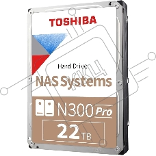 Жесткий диск HDD Toshiba N300 Pro 22Tb 7200rpm SATA-III 1024Mb 3.5