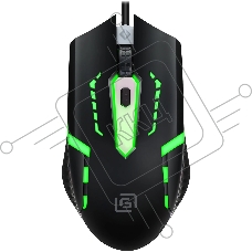 Мышь проводная Oklick 398G черный, 2400 dpi, USB, кнопки - 4