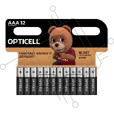 Элемент питания алкалиновый AAA/LR03 (блист. 12шт) Basic Opticell 5051011