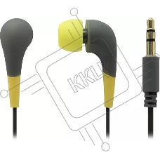 Внутриканальные наушники Smartbuy Curve, soft-touch, сменные насадки, желт/серые (SBE-930)