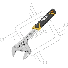 Ключ разводной Denzel 15743, 250 мм (раскрытие до 38 мм), CrV, с быстрым сбросом, кованый, TPR рукоятка