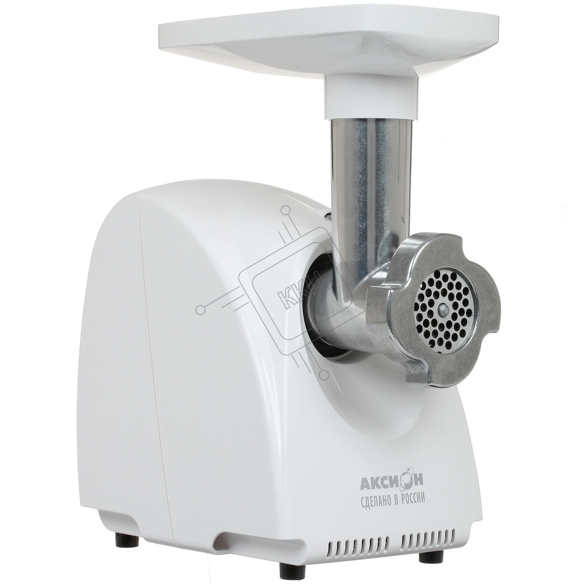 Мясорубка электрическая Аксион М31.03 белый, 1500 Вт, 1.7 кг/мин, реверс, защита от перегрузки, насадки - 4
