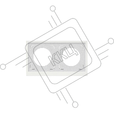 Рамка 2 поста IP44, белая магнолия