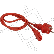 Шнур питания Lanmaster LAN-PP13/SH-0.5-RD C13-Schuko проводник.:3x0.75мм2 0.5м 220В 10А (упак.:1шт) красный