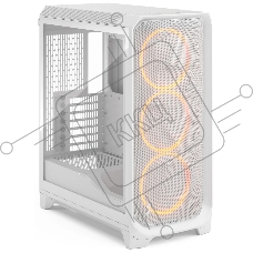 Корпус Fractal Design Meshify 3 White RGB TG Clear Tint, Midi-Tower, белый, 3 x 140 мм