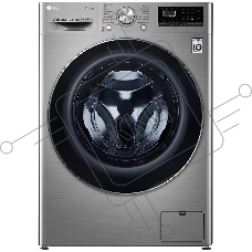 Стиральная машина LG F4V5RGP2T серебристая, загрузка фронтальная 10.5 кг, 1400 об/мин, класс A
