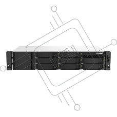 Сетевое хранилище  SMB QNAP TS-873AeU-4G NAS 8x3.5/2.5 SATA/SSD trays, 2 x M2 PCIe, 2x 2.5 GbE, 2U rackmount, 1 PSU. AMD Ryzen V1500B 4-core/8-thread 2.2 GHz processor, 4 GB DDR4 RAM (1*4 GB) up to 64GB (2*32 GB). W/o rail kit RAIL-B02