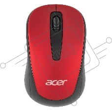 Мышь беспроводная Acer OMR136 красный, 1000 dpi, радиоканал, USB, кнопки - 3