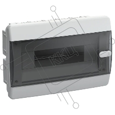 Корпус пластиковый IEK UNION Compact UIC-KP12-V-12-41-K01 ЩРВ-П-12 IP41 черная прозрачная дверь