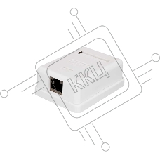 Компьютерная розетка Suprlan 10-0352-1, наклад.RJ45, 1 кат.6, FTP, белый
