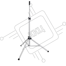 Стойка для акустической системы K&M 21450-000-30 высота от 1270 до 1930 мм, диаметр трубы 35 мм, специальный штифт для дополнительной фиксации, материал - алюминий, цвет серый