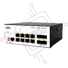 Коммутатор Uniview ISW5000-8GT4GP-POE-IN, 8×1 Гбит/с PoE+ + 4×1 Гбит/с SFP Uplink, управляемый