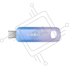 Флешка USB SanDisk Creator Series (SDCZ75C-256G-G46), 256Gb, USB Type-C, R/W 400/150, синий