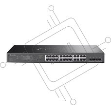 Коммутатор TP-Link SG2428LP, 24×1 Гбит/с + 4×1 Гбит/с SFP, управляемый