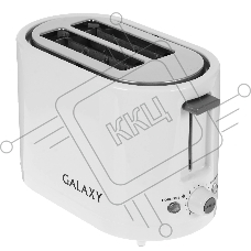 Тостер Galaxy Line GL 2908 белый, 800 Вт, 2 слота