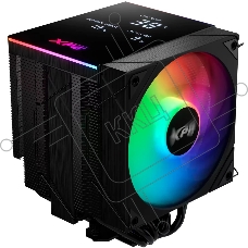 Кулер для процессора ADATA XPG MAESTRO PLUS 62DA черный, 2x120 мм, алюминий/медь, 800-1800 об/мин, 22 дБ, 4 pin PWM, ARGB, 250 Вт, высота 160 мм, ЖК-дисплей