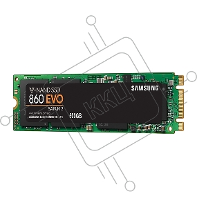 SSD накопитель M.2 500GB Samsung 860 EVO (R550/W520Mb/s, V-NAND, SATA 6Gb/s, 2280) (MZ-N6E500BW)