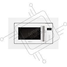 Микроволновая печь встраиваемая HIBERG VM 6502 W белый, 20 л, 700 Вт, переключатели - сенсор