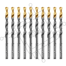 Сверло по металлу Denzel 5 мм, HSS-Tin, Golden Tip, 10 шт.