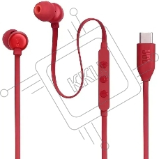Наушники JBL Tune 310C  USB Type-C  внутриканальные  красный