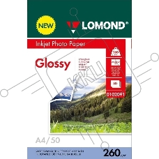 Фотобумага Lomond 0102091 A4/260г/м2/50л./белый глянцевое/глянцевое для струйной печати