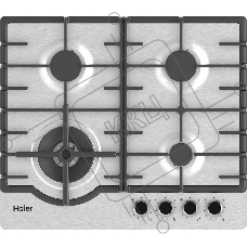 Газовая варочная поверхность Haier HHX-M64ROVX, 4 конфорки, нержавеющая сталь, 9500 Вт