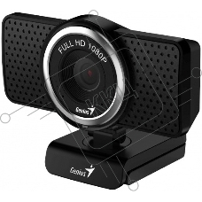 Веб-камера Genius ECam 8000 черная черный new package, 1080p Full HD, Mic, 360°, универсальное мониторное крепление, гнездо для штатива