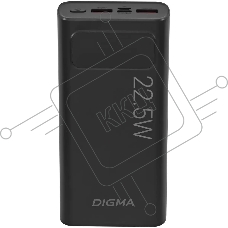 Мобильный аккумулятор Digma DGPF20A 20000mAh QC3.0/PD3.0 22.5W 3A 2xUSB-A/USB-C черный