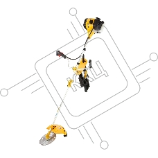 Триммер бензиновый Denzel DGT-520S, 52см3, 3 л.с., разъемная штанга, состоит из 2 частей