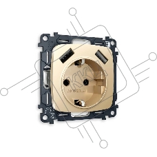 Комплект механизма электрической розетки OMEGA Шампань 2USB A+A 18W (быстрая зарядка) с/з QUANT (OP6090, VM155) MO609010