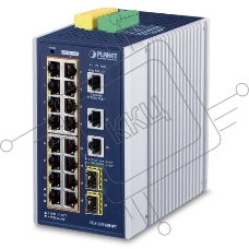 Коммутатор PLANET IGS-20160HPT, 16×1 Гбит/с PoE + 2×1 Гбит/с + 2×2.5 Гбит/с SFP, управляемый