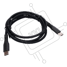 Кабель USB2.0 Cablexpert CC-USB2S-CMCM-1M-BK Type-C/Type-C, 3А, 65Вт, PD/QC3.0, силиконовый, 24 AWG, медь, 1м, черный, пакет