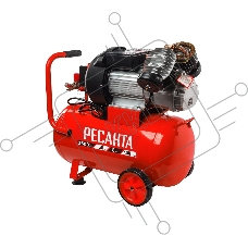 Компрессор поршневой Ресанта КП-50/400М масляный 400л/мин 50л 2500Вт красный/черный