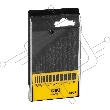 Набор сверл по металлу HSS (1,5-6,5мм, 13 шт) Deli DH-MHZ013-ED1 пластиковый кейс