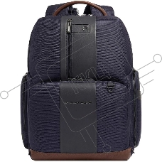 Рюкзак мужской Piquadro Brief2 CA4439BR2BM/BLUCU темно-синий/коричневый нейлон/натур.кожа